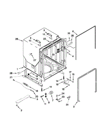 Tub And Frame Parts parts for Kenmore Dishwasher 665.12772K310 (66512772K310, 665 12772K310) from AppliancePartsPros.com