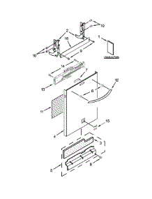 Door Panel Parts parts for Kenmore Dishwasher 665.12774K312 (66512774K312, 665 12774K312) from AppliancePartsPros.com