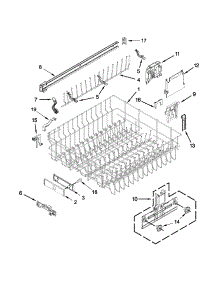 Upper Rack And Track Parts parts for Kenmore Dishwasher 665.12776K310 (66512776K310, 665 12776K310) from AppliancePartsPros.com
