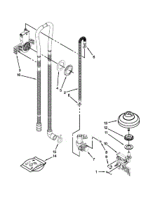 Fill, Drain And Overfill Parts parts for Kenmore Dishwasher 665.12776K310 (66512776K310, 665 12776K310) from AppliancePartsPros.com
