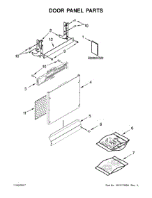 Door Panel Parts parts for Kenmore Dishwasher 665.12776K315 (66512776K315, 665 12776K315) from AppliancePartsPros.com