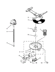 Pump And Motor Parts parts for Kenmore Dishwasher 665.12779K311 (66512779K311, 665 12779K311) from AppliancePartsPros.com
