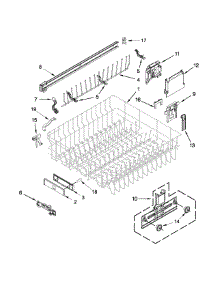 Upper Rack And Track Parts parts for Kenmore Dishwasher 665.12779K311 (66512779K311, 665 12779K311) from AppliancePartsPros.com