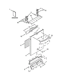 Door Panel Parts parts for Kenmore Dishwasher 665.12779K313 (66512779K313, 665 12779K313) from AppliancePartsPros.com