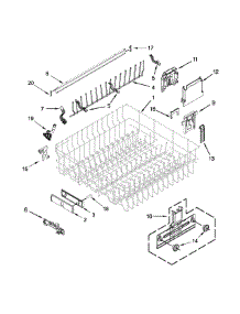 Upper Rack And Track Parts parts for Kenmore Dishwasher 665.12779K314 (66512779K314, 665 12779K314) from AppliancePartsPros.com
