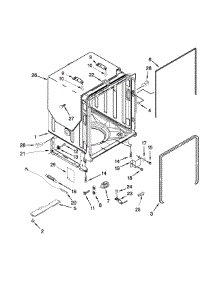 Tub And Frame Parts parts for Kenmore Dishwasher 665.12782K311 (66512782K311, 665 12782K311) from AppliancePartsPros.com