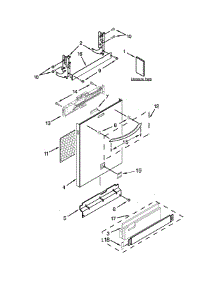 Door Panel Parts parts for Kenmore Dishwasher 665.12782K313 (66512782K313, 665 12782K313) from AppliancePartsPros.com