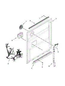 Inner Door Parts parts for Kenmore Dishwasher 665.12782K313 (66512782K313, 665 12782K313) from AppliancePartsPros.com