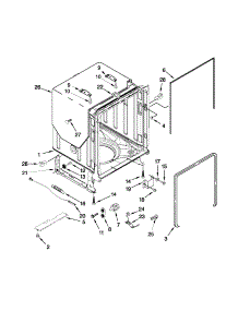 Tub And Frame Parts parts for Kenmore Dishwasher 665.12783K310 (66512783K310, 665 12783K310) from AppliancePartsPros.com