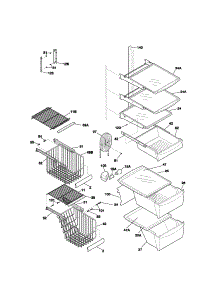 Shelves parts for Kenmore Refrigerator 253.52632200 (25352632200, 253 52632200) from AppliancePartsPros.com