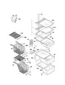 Shelves parts for Kenmore Refrigerator 253.52639202 (25352639202, 253 52639202) from AppliancePartsPros.com