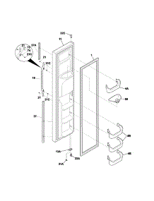 Freezer Door parts for Kenmore Refrigerator 253.52642303 (25352642303, 253 52642303) from AppliancePartsPros.com