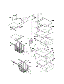 Shelves parts for Kenmore Refrigerator 253.52644301 (25352644301, 253 52644301) from AppliancePartsPros.com