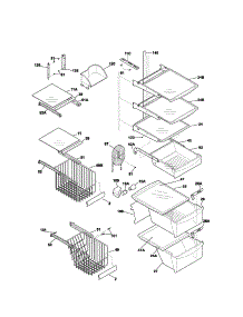 Shelves parts for Kenmore Refrigerator 253.52649300 (25352649300, 253 52649300) from AppliancePartsPros.com