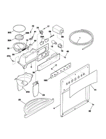 Dispenser parts for Kenmore Refrigerator 253.52649301 (25352649301, 253 52649301) from AppliancePartsPros.com