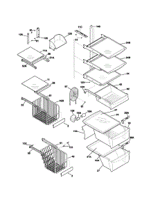 Shelves parts for Kenmore Refrigerator 253.52649305 (25352649305, 253 52649305) from AppliancePartsPros.com