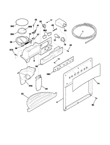 Ice & Water Dispenser parts for Kenmore Refrigerator 253.52649305 (25352649305, 253 52649305) from AppliancePartsPros.com