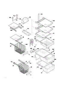 Shelves parts for Kenmore Refrigerator 253.53224300 (25353224300, 253 53224300) from AppliancePartsPros.com