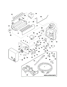 Ice Maker parts for Kenmore Refrigerator 253.53322303 (25353322303, 253 53322303) from AppliancePartsPros.com
