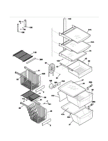 Shelves parts for Kenmore Refrigerator 253.53322305 (25353322305, 253 53322305) from AppliancePartsPros.com