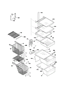 Shelves parts for Kenmore Refrigerator 253.53324303 (25353324303, 253 53324303) from AppliancePartsPros.com