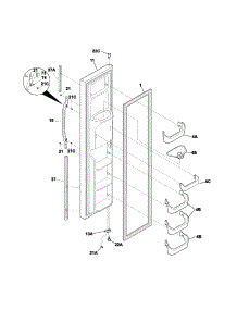 Freezer Door parts for Kenmore Refrigerator 253.53373302 (25353373302, 253 53373302) from AppliancePartsPros.com