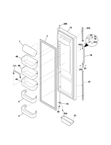 Refrigerator Door parts for Kenmore Refrigerator 253.53379300 (25353379300, 253 53379300) from AppliancePartsPros.com