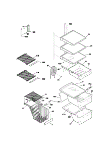 Shelves parts for Kenmore Refrigerator 253.53612300 (25353612300, 253 53612300) from AppliancePartsPros.com