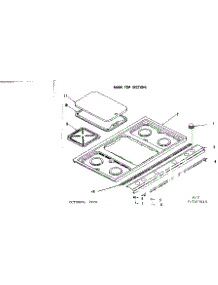 Main Top Section parts for Kenmore Range 119.7457660 (1197457660, 119 7457660) from AppliancePartsPros.com