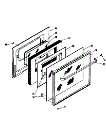 Oven Door parts for Kenmore Range 119.7458510 (1197458510, 119 7458510) from AppliancePartsPros.com