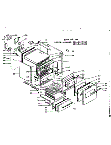 Body Section parts for Kenmore Range 119.7467811 (1197467811, 119 7467811) from AppliancePartsPros.com