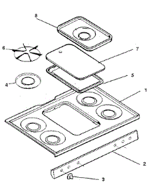 Cooktop Section parts for Kenmore Range 119.7488882 (1197488882, 119 7488882) from AppliancePartsPros.com
