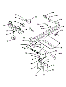 Oven Burner And Top Burners Section parts for Kenmore Range 119.7498510 (1197498510, 119 7498510) from AppliancePartsPros.com