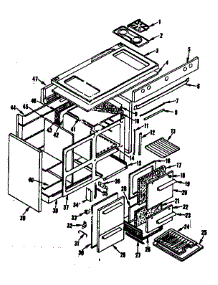Body Section parts for Kenmore Range 119.7606800 (1197606800, 119 7606800) from AppliancePartsPros.com