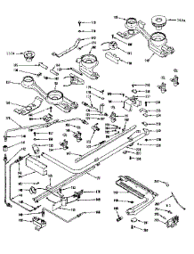 Burner Section parts for Kenmore Range 119.7686860 (1197686860, 119 7686860) from AppliancePartsPros.com