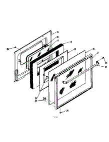 Oven Door parts for Kenmore Range 119.7728510 (1197728510, 119 7728510) from AppliancePartsPros.com