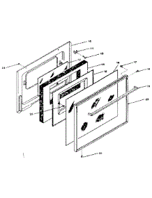 Oven Door parts for Kenmore Range 119.7738710 (1197738710, 119 7738710) from AppliancePartsPros.com