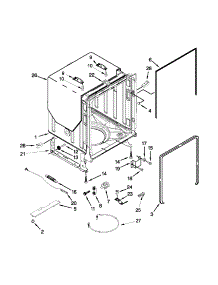 Tub And Frame Parts parts for Kenmore Dishwasher 665.12783K312 (66512783K312, 665 12783K312) from AppliancePartsPros.com