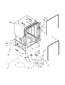 Tub And Frame Parts parts for Kenmore Dishwasher 665.12783K313 (66512783K313, 665 12783K313) from AppliancePartsPros.com