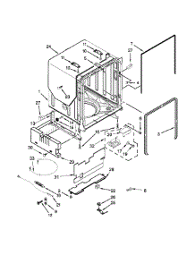 Tub And Frame Parts parts for Kenmore Dishwasher 665.12793K312 (66512793K312, 665 12793K312) from AppliancePartsPros.com