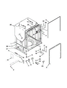 Tub And Frame Parts parts for Kenmore Dishwasher 665.12813K311 (66512813K311, 665 12813K311) from AppliancePartsPros.com