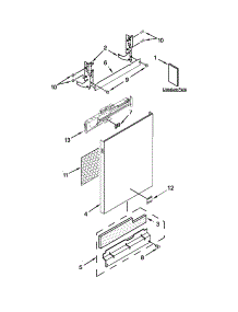 Door Panel Parts parts for Kenmore Dishwasher 665.12813K311 (66512813K311, 665 12813K311) from AppliancePartsPros.com