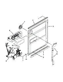 Inner Door Parts parts for Kenmore Dishwasher 665.12833K310 (66512833K310, 665 12833K310) from AppliancePartsPros.com