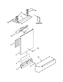 Door Panel Parts parts for Kenmore Dishwasher 665.12833K311 (66512833K311, 665 12833K311) from AppliancePartsPros.com