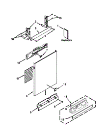Door Panel Parts parts for Kenmore Dishwasher 665.12833K312 (66512833K312, 665 12833K312) from AppliancePartsPros.com