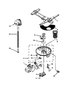 Pump, Washarm And Motor Parts parts for Kenmore Dishwasher 665.12833K312 (66512833K312, 665 12833K312) from AppliancePartsPros.com