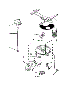 Pump, Washarm And Motor Parts parts for Kenmore Dishwasher 665.12833K313 (66512833K313, 665 12833K313) from AppliancePartsPros.com