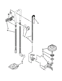 Fill, Drain And Overfill Parts parts for Kenmore Dishwasher 665.12833K313 (66512833K313, 665 12833K313) from AppliancePartsPros.com