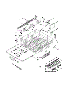 Upper Rack And Track Parts parts for Kenmore Dishwasher 665.12833K313 (66512833K313, 665 12833K313) from AppliancePartsPros.com