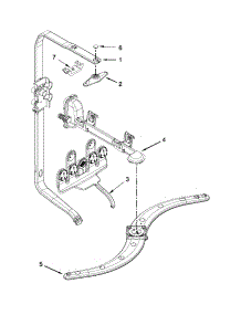 Upper Wash And Rinse Parts parts for Kenmore Dishwasher 665.12833K313 (66512833K313, 665 12833K313) from AppliancePartsPros.com